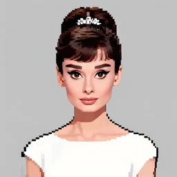 audrey hepburn as pixel art