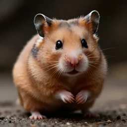 hamster as c - 3 po, movie still, star wars, cinematic, sharp focus, cinematic grain, cinematic lighting, 8 k