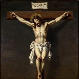 portrait of Jesus Christ on the cross, by Nicola Samori, painting, 8k, high detail