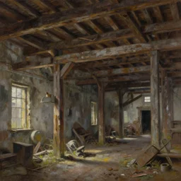 a beautiful painting of of an old abandoned 1 9 th century gold mine with exposed beams by greg rutkowski and kalin popov, trending on artstation, masterpiece,