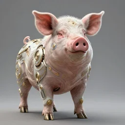beautiful anthropomorphic muscled cybernetic pig beast, diffuse lighting, fantasy, intricate, elegant, highly detailed, lifelike, digital painting, artstation, illustration, concept art, smooth, sharp focus, frank frazetta, marco bucci, loish, rossdraws, artgerm, alphonse mucha