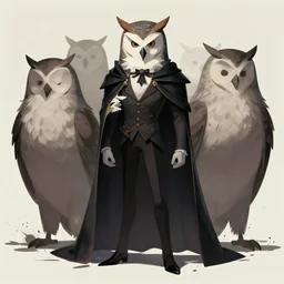 wise arrogant elegant court of owls, pixiv fanbox, dramatic lighting, maximalist desaturated muted color palette, splatter paint, pixar and disney concept, graphic novel by fiona staples and dustin nguyen, peter elson alan bean wangechi mutu, clean cel shaded vector art, trending on artstation