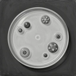cell culture illustration by van gogh, black and white painting, oil on canvas