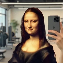 female influencer face in gym instagram mona lisa face selfie photo staring at camera gym photo with curly hair in gym # gym # photography # beauty