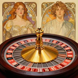a roulette in a casino, highly detailed, digital painting, smooth, sharp focus, illustration, art by artgerm and alphonse mucha, high definition digital art, in the style of ross tran and ilya kuvshinov