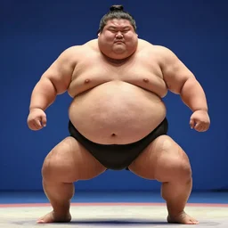 “ an large sumo wrestler posing in lewd positions, hyper realism ”