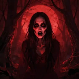 goodnight horror maraud dark red tone eerie madness hour