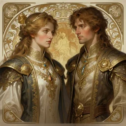 two ronnies, deep focus, d & d, fantasy, intricate, elegant, highly detailed, digital painting, artstation, concept art, matte, sharp focus, illustration, hearthstone, art by artgerm and greg rutkowski and alphonse mucha