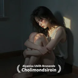 illustration of a depressed person sitting in the corner of a dark room