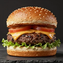studio photograph of a half - bitten burger, realistic, hyper detail, 8 k octane render, smooth, high contrast, intricate details, peter mckinnon