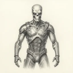 pencil sketch of the rock as terminator ( 1 9 8 4 )