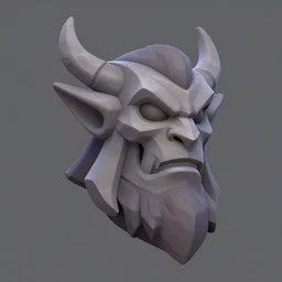 a miaiden's head, stylized stl, 3 d render, activision blizzard style, hearthstone style, darksiders art style, rhads style