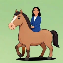 Alexandria Ocasio Cortez as a cartoon horse