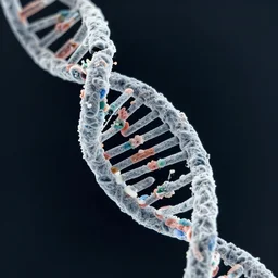 strands of DNA, scanning tunneling microscope, highly detailed