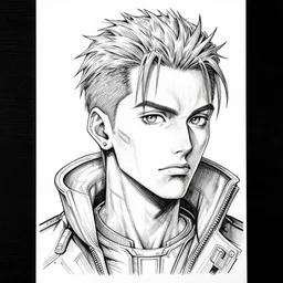 max headroom, portrait, cyberpunk 2 0 2 0 manual, by steampoweredmikej, by tim bradstreet, inktober, ink drawing, black and white, coloring pages, manga, highly detailed