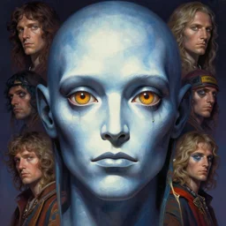 close up sci - fi hippie poster art simon stalenhag gundam yeti eyes, yeti wizard skin, elegant, highly detailed, centered, digital painting, concept art, smooth, sharp focus, illustration, artgerm, tomasz alen kopera, peter mohrbacher, donato giancola, joseph christian leyendecker, wlop, frank frazetta