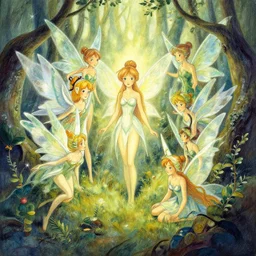 drawing of faeries, art by brian froud and alan lee