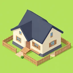 top down isometric view of a house in real life, photo from 2 0 0 6