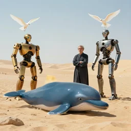 🐋 as 🐘 as 🤖 as 🕊 as 👽 as 🐳, desert, photography, isaac asimov and marc simonetti