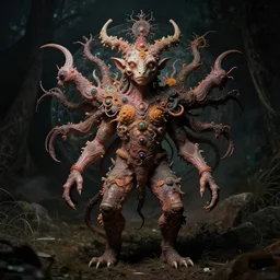 psychedelic chimera creature design, dramatic composition film cinematography, figurative surrealism, juxtapoz, 4 k wallpaper masterpiece