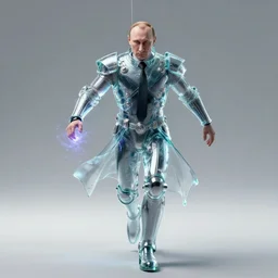 a portrait of a hanged putin magician in glass armor releasing spell, full height, moving forward, cyberpunk concept art, trending on artstation, highly detailed, intricate, sharp focus, digital art, 8 k