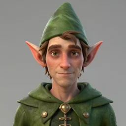 a close up of a person in a elf costume, a character portrait by Guillermo del Toro, polycount, antipodeans, unreal engine 5, unreal engine, cryengine