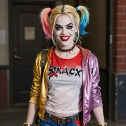 kaley cuoco as harley quinn, mucha style,