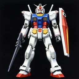 rx - 7 8 - 2 gundam, by アニメーション, by kyoani in the style of モタン アニメーション, intricate detail, realistic, symmetrical, full body