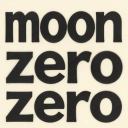1970s, psychedelic, textured, minimal, poster art , for a band named “moon zero”,