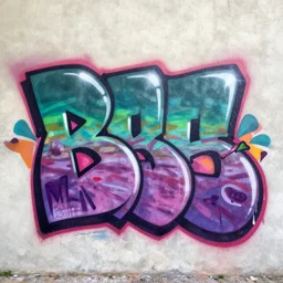 a berry graffiti tag, spray paint
