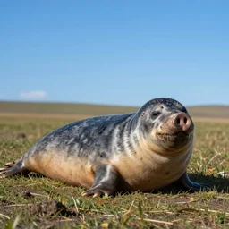 a pig seal!!! hybrid! hyper realistic!! realistic lighting!! wildlife photographer of the year!!! bold natural colors, national geographic, hd, wide angle, 8 k
