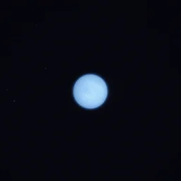 A pale blue dot in the middle of the nightsky showing how small and meaningless all human life is