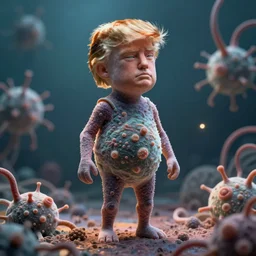 bacteriophage with a donald trump toupee
