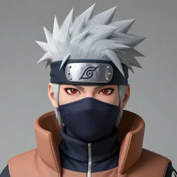 Kakashi's real face. Ultra realistic. Realistic. 4k.