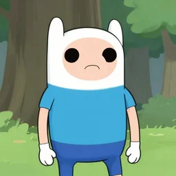 portrait of finn from adventure time