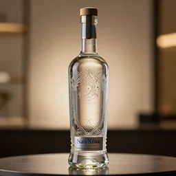 the most beautiful vodka bottle, photorealistic, showcase, intricate design, beautiful lighting, no glass