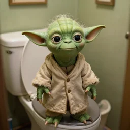 yoda on the toilet