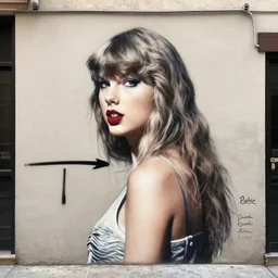 a taylor swift painting by banksy, street art photography