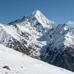 Himalayan snowy Mountains, realistic, Digital art