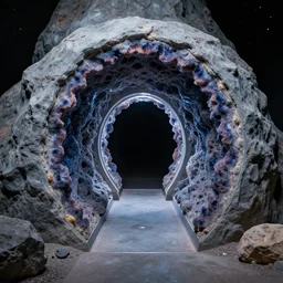 space portail in a geode