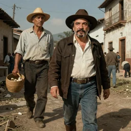 pablo escobar as farmer leading in quarto stato by pelizza da volpedo, masterpiece 4 k digital, highly detailed, trending on artstation, award winning