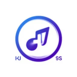 a logo for an artificial intelligence company for music, blue and purple colors with white background, 4 k