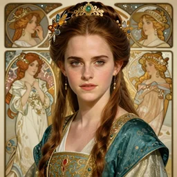 a highly detailed portrait of emma watson as a medieval chinese princess, beautiful detail and color, art by john collier and albert aublet and krenz cushart and artem demura and alphonse mucha, volumetric lighting, octane render, 4 k resolution, trending on artstation, masterpiece