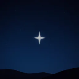 star falling on night sky