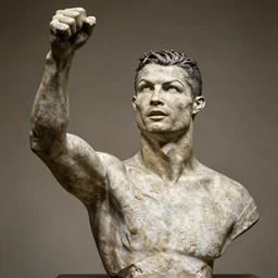 A ancient stone bust of Cristiano Ronaldo is found raising time-travel concerns