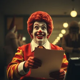 ronald mcdonald files his taxes