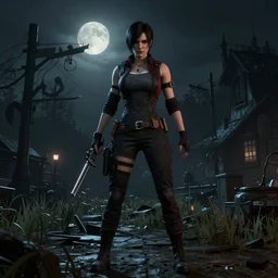 resident evil 2 night landscape
