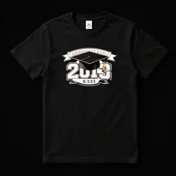 basis, 2 0 2 3 senior graduation shirt, clean graphic design, solid black background