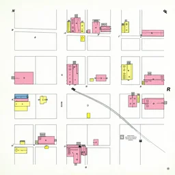 Sanborn maps Company, map cartography, no letters, no type