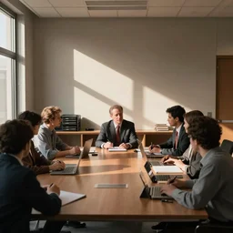 american office life, scrum meeting